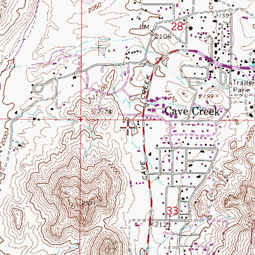 Topographic Map of Maricopa County Sheriff's Office District 4, AZ