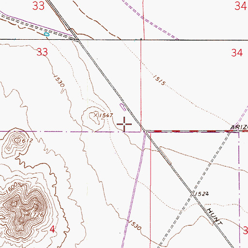 Topographic Map of Pinal County Sheriff's Office San Tan Region A, AZ