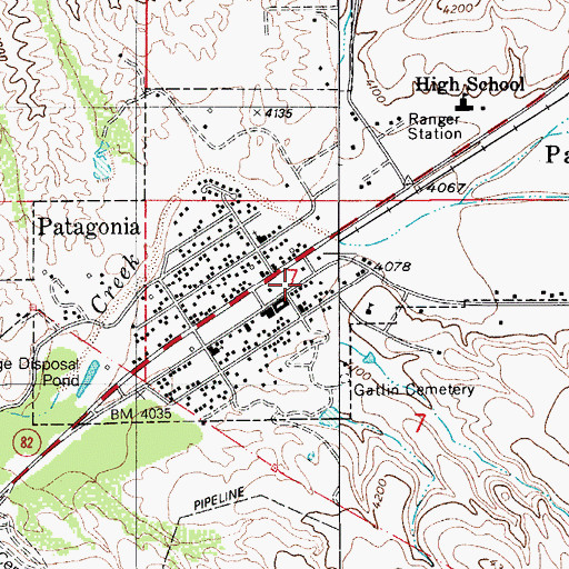 Topographic Map of Marshal's Police Department, AZ