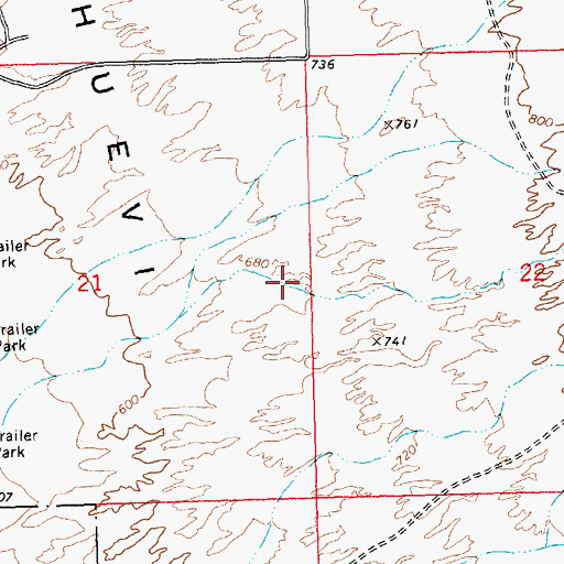 Topographic Map of Mohave County Sheriff's Office - Lake Havasu Substation, AZ