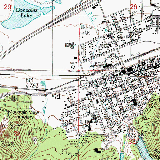Topographic Map of Coconino County Sheriff's Office Williams District, AZ