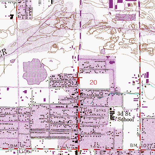 Topographic Map of Phoenix Police Department Southeast Command Station, AZ