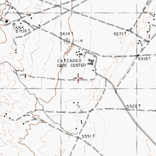 Topographic Map of Navajo Law Enforcement Police District 5, AZ