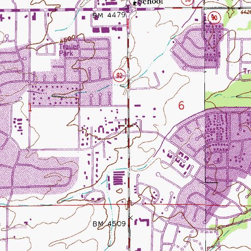 Topographic Map of Cochise County Sheriff's Office Sierra Vista District, AZ