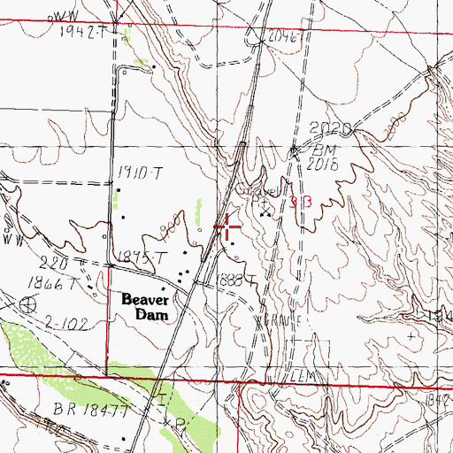 Topographic Map of Mohave County Sheriff's Office Beaver Dam Substation, AZ