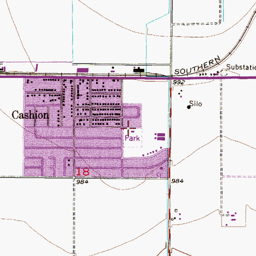 Topographic Map of Avondale Police Department Cashion Substation, AZ