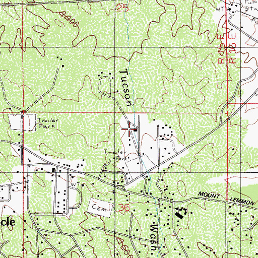 Topographic Map of Pinal County Sheriff's Office Region B, AZ