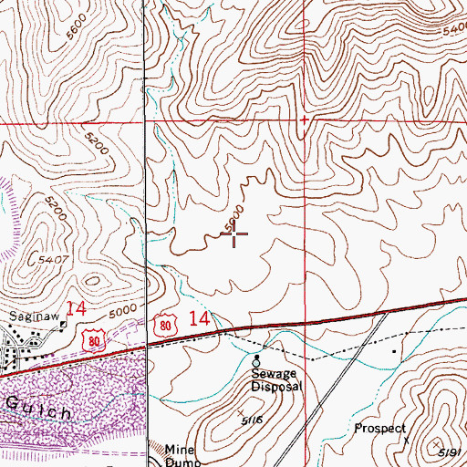 Topographic Map of Cochise County Jail, AZ