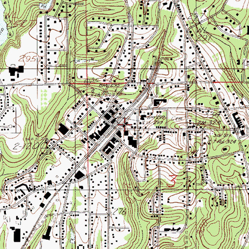 Topographic Map of Evergreen Police Department, AL