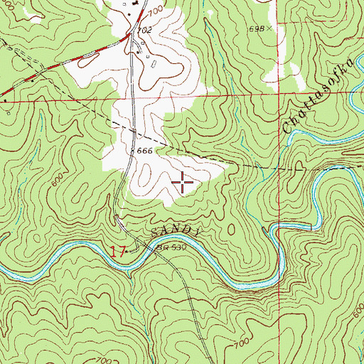 Topographic Map of Tallapoosa Sheriff's Office Dadeville, AL