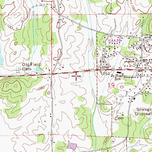 Topographic Map of Clay County Sheriff's Office, AL