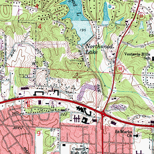 Topographic Map of Northport Police Department, AL
