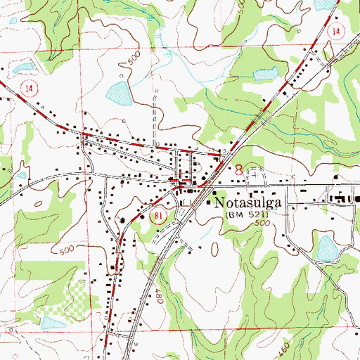 Topographic Map of Nostalgic Police Department, AL