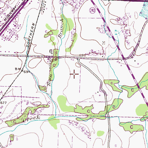 Topographic Map of Franklin County Sheriff's Office, AL