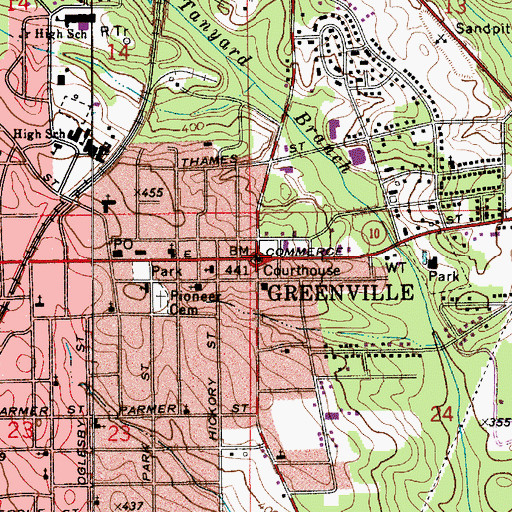 Topographic Map of Butler County Sheriff's Office, AL