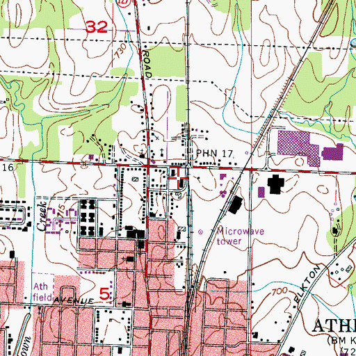 Topographic Map of Limestone County Sheriff's Office, AL