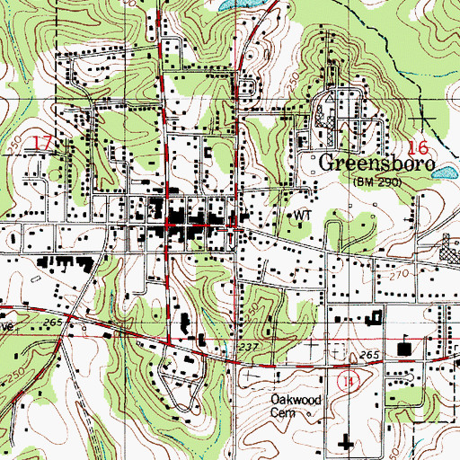 Topographic Map of Hale County Sheriff's Office, AL