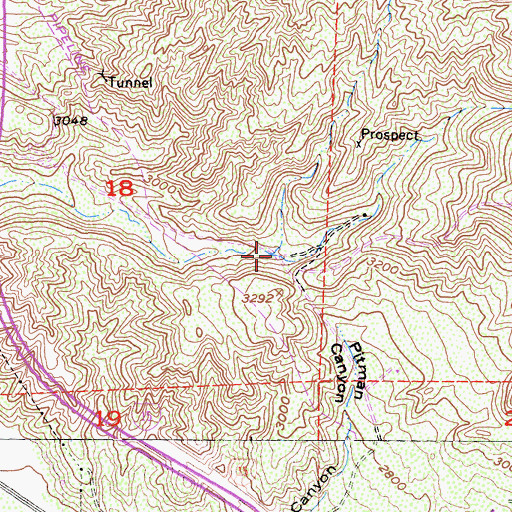Topographic Map of Perdew Canyon, CA