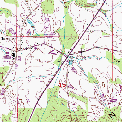 Topographic Map of Susan Moore Police Department, AL