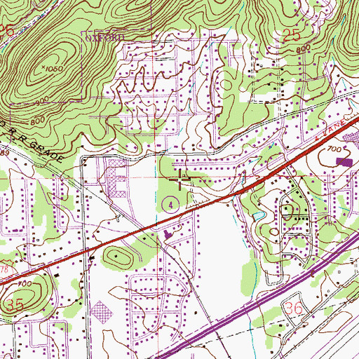 Topographic Map of Oxford Police Department, AL