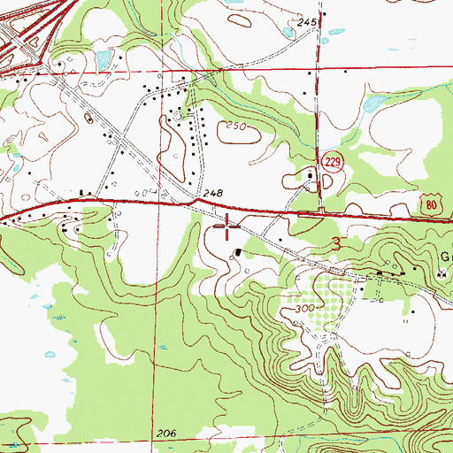 Topographic Map of Shorter Town Police Department, AL
