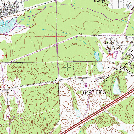 Topographic Map of Lee County Sheriff's Office, AL