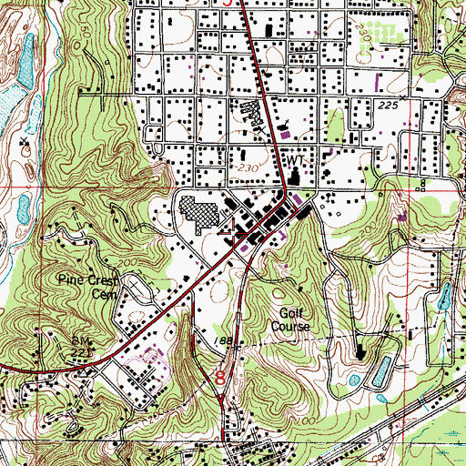 Topographic Map of Jackson Police Department, AL