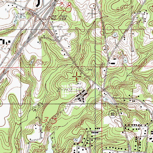 Topographic Map of Alabama State Troopers Troop I, AL