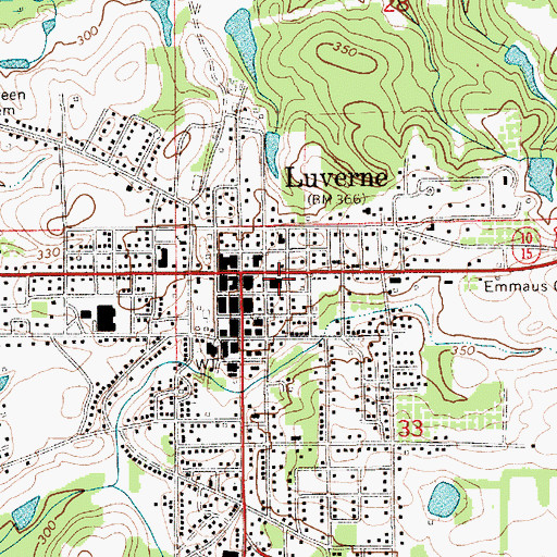 Topographic Map of Crenshaw County Sheriff's Office, AL