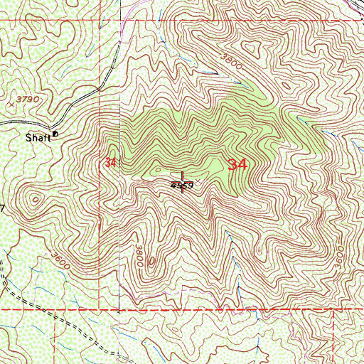 Topographic Map of Ralston Peak, CA