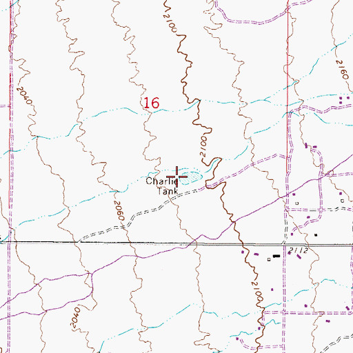 Topographic Map of Charlie Tank, AZ