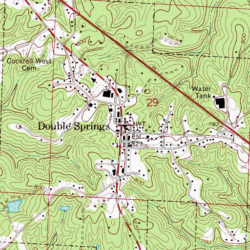 Topographic Map of Winston County Sheriff's Office, AL