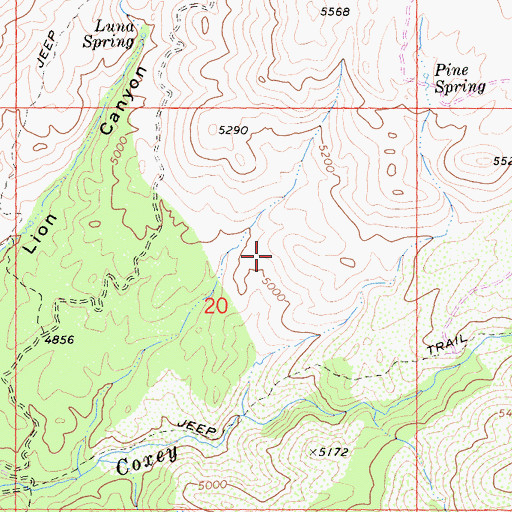 Topographic Map of Carbine Flat, CA