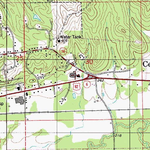 Topographic Map of Centreville Police Department, AL