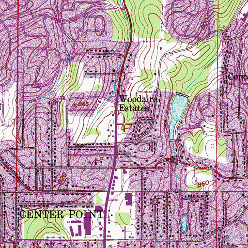 Topographic Map of Jefferson County Sheriff's Office, AL