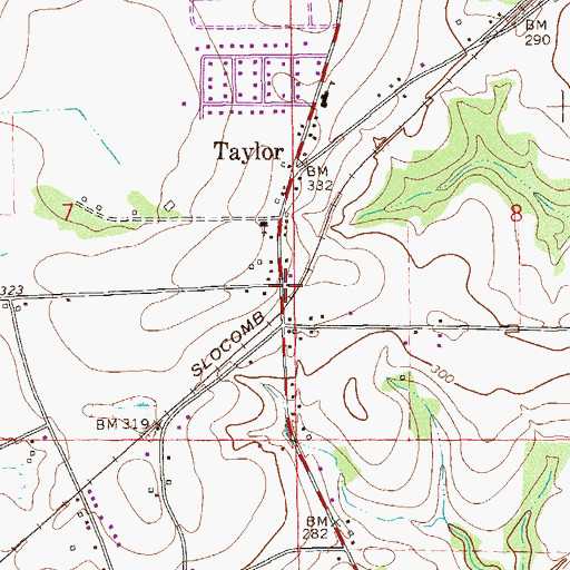 Topographic Map of Taylor Police Department, AL
