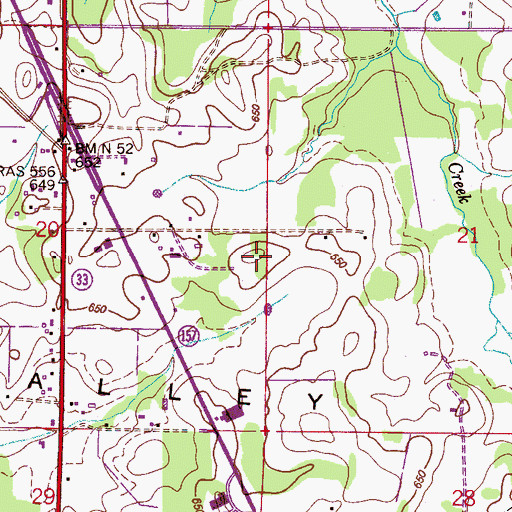 Topographic Map of Lawrence County Sheriff's Office, AL