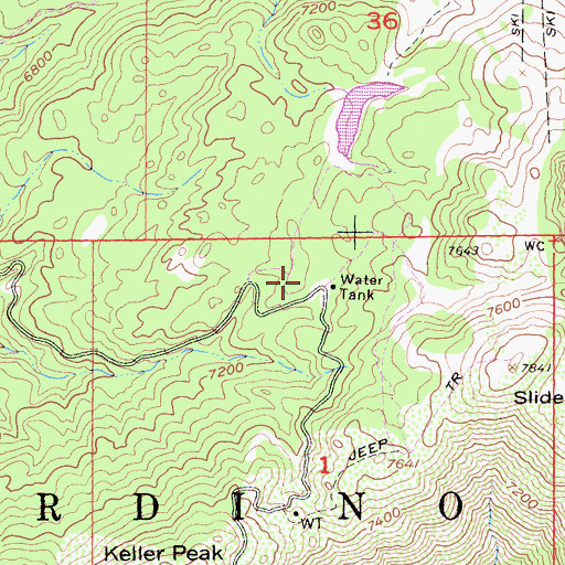 Topographic Map of Shady Cove Group Campground, CA