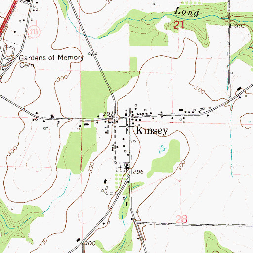 Topographic Map of Kinsey Police Department, AL