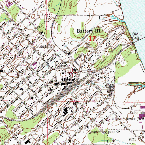 Topographic Map of Bridgeport Police Department, AL