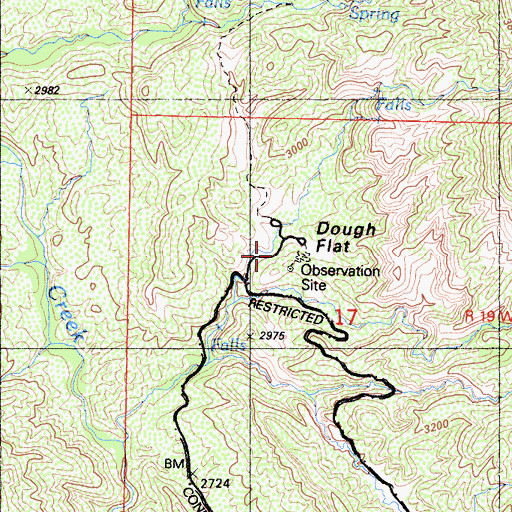 Topographic Map of Condor Observation Site, CA