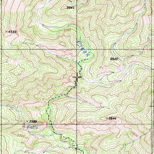 Topographic Map of Saddle Skirt Rustic Campsite, CA