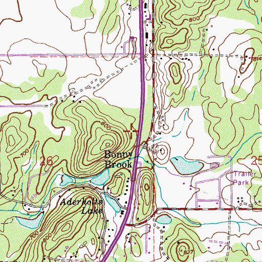 Topographic Map of Alabama State Troopers Troop E, AL