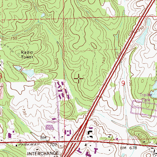 Topographic Map of Alabama State Troopers Troop G, AL
