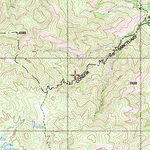 Topographic Map of Bucksnort Trail, CA