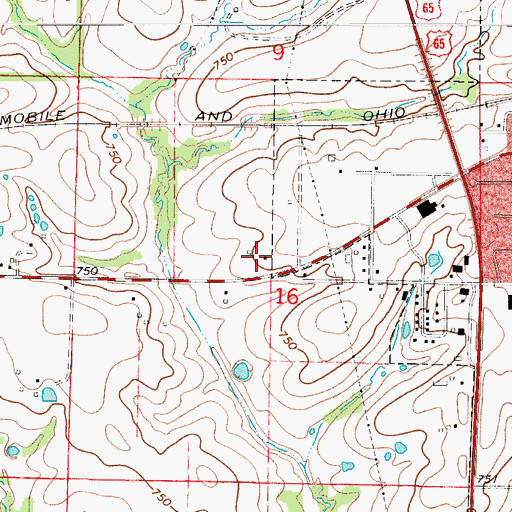 Topographic Map of Saline County Sheriff's Office, MO