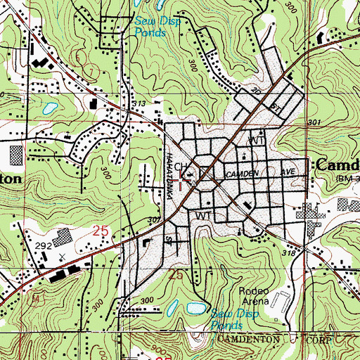 Topographic Map of Camden County Sheriff's Office, MO