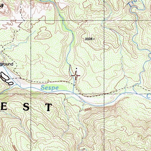 Topographic Map of Thacher Cabin, CA