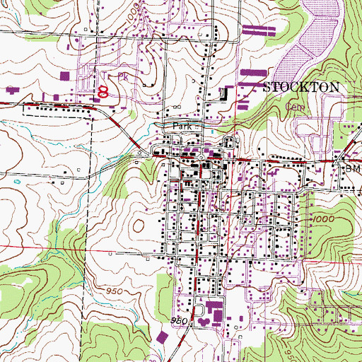 Topographic Map of Cedar County Sheriff's Office, MO