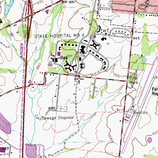 Topographic Map of Saint Francois County Sheriff's Office, MO